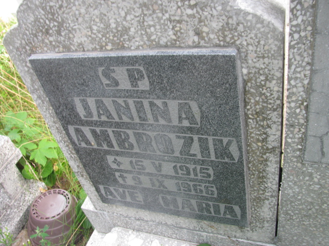 Janina Ambrozik 1935 Świnoujście - Grobonet - Wyszukiwarka osób pochowanych