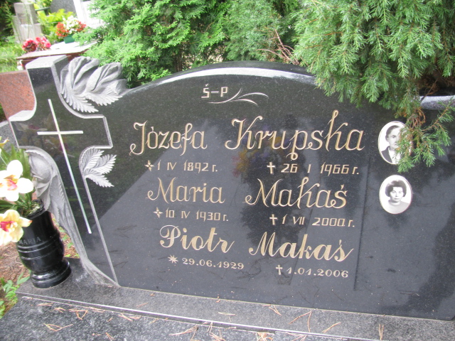 Józefa Krupska 1892 Świnoujście - Grobonet - Wyszukiwarka osób pochowanych