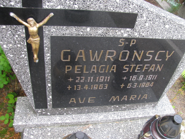 Pelagia Gawrońska 1911 Świnoujście - Grobonet - Wyszukiwarka osób pochowanych
