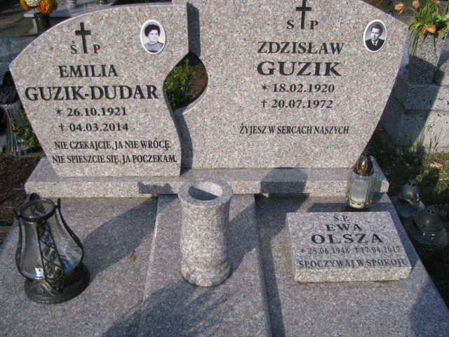 Emilia Sabina Guzik-Dudar 1921 Świnoujście - Grobonet - Wyszukiwarka osób pochowanych