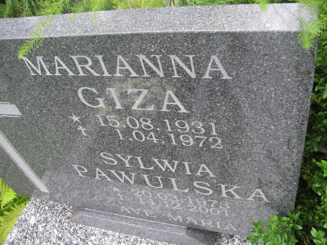 Marianna Giza 1931 Świnoujście - Grobonet - Wyszukiwarka osób pochowanych