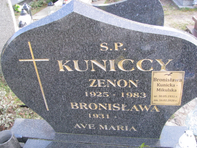 Grób Bronisława Kunicka Mikulska