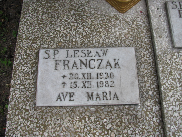 Lesław Jerzy Franczak 1930 Świnoujście - Grobonet - Wyszukiwarka osób pochowanych