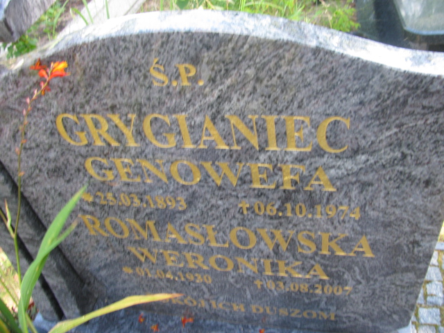 Weronika Romasłowska 1930 Świnoujście - Grobonet - Wyszukiwarka osób pochowanych