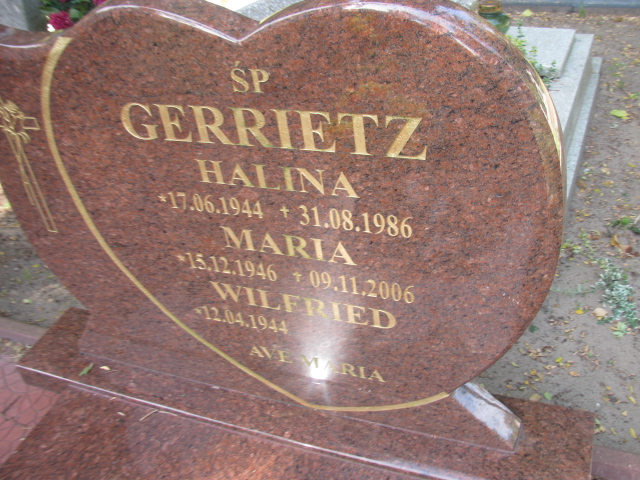 Maria Gerrietz 1946 Świnoujście - Grobonet - Wyszukiwarka osób pochowanych