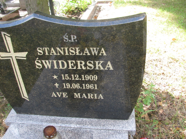 Stanisława Świderska 1909 Świnoujście - Grobonet - Wyszukiwarka osób pochowanych