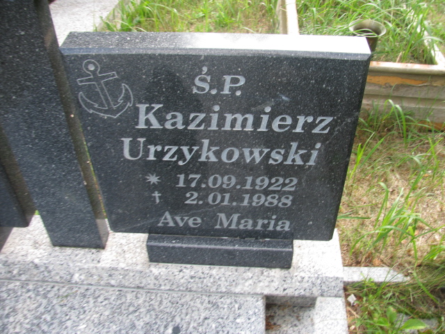 Kazimierz Urzykowski 1922 Świnoujście - Grobonet - Wyszukiwarka osób pochowanych