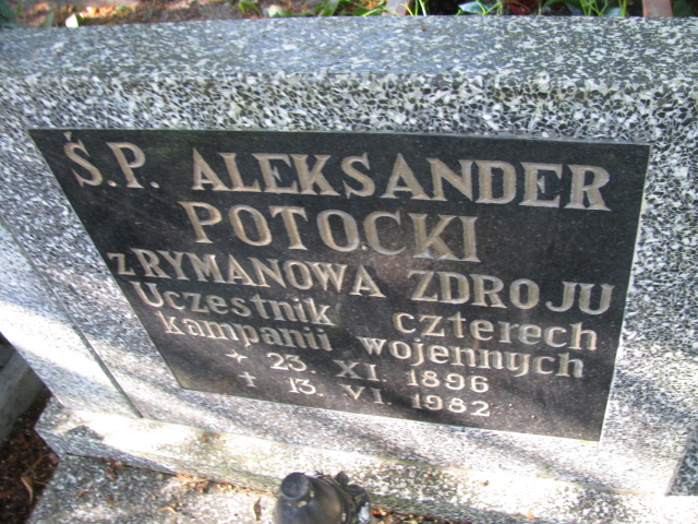 Aleksander Potocki 1896 Świnoujście - Grobonet - Wyszukiwarka osób pochowanych