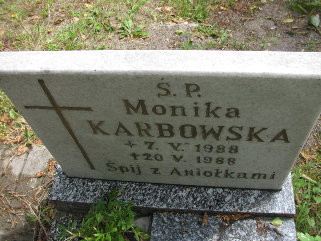 Monika Karbowska 1988 Świnoujście - Grobonet - Wyszukiwarka osób pochowanych