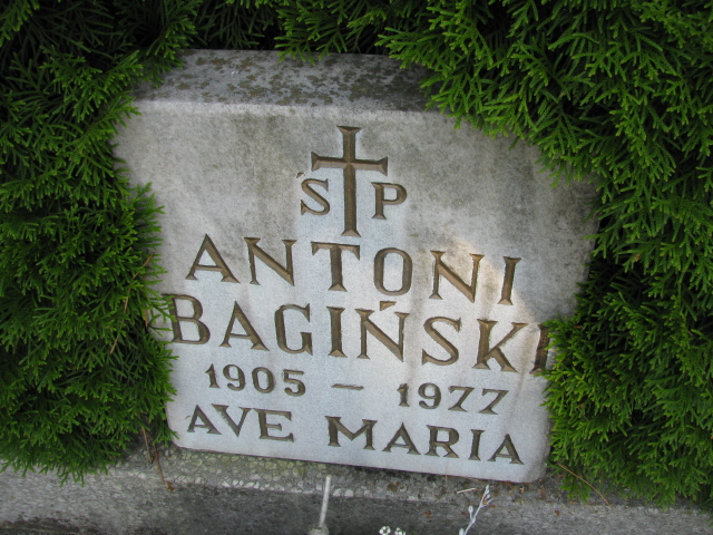 Antoni Bagiński 1905 Świnoujście - Grobonet - Wyszukiwarka osób pochowanych