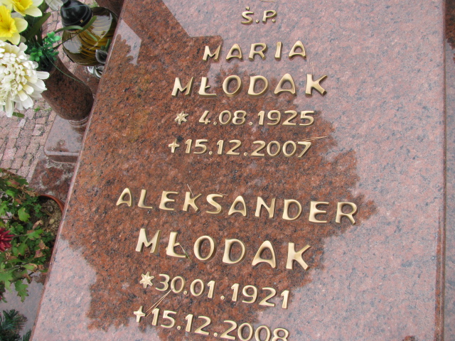 Maria Młodak 1925 Świnoujście - Grobonet - Wyszukiwarka osób pochowanych