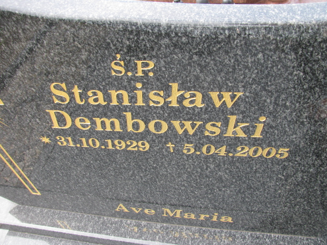 Stanisław Dembowski 1929 Świnoujście - Grobonet - Wyszukiwarka osób pochowanych
