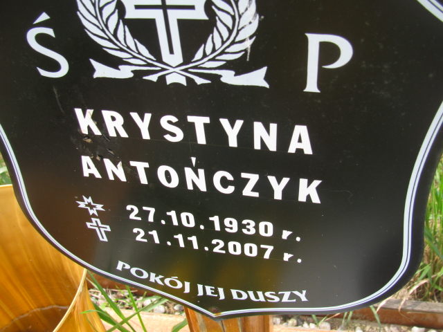 Krystyna Antończyk 1930 Świnoujście - Grobonet - Wyszukiwarka osób pochowanych