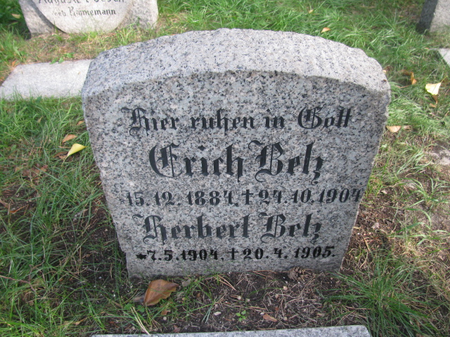 Erich Belz 1884 Świnoujście - Grobonet - Wyszukiwarka osób pochowanych