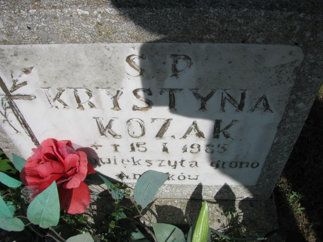 Krystyna Kozak 1963 Świnoujście - Grobonet - Wyszukiwarka osób pochowanych