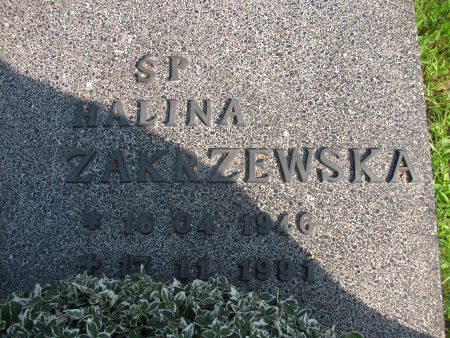 Halina Zakrzewska 1946 Świnoujście - Grobonet - Wyszukiwarka osób pochowanych
