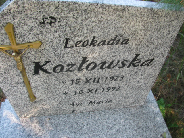 Leokadia Kozłowska 1923 Świnoujście - Grobonet - Wyszukiwarka osób pochowanych