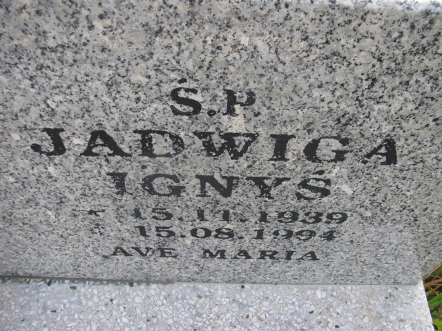 Jadwiga Ignyś 1939 Świnoujście - Grobonet - Wyszukiwarka osób pochowanych