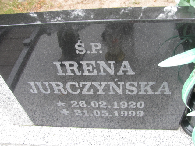Irena Jurczyńska 1920 Świnoujście - Grobonet - Wyszukiwarka osób pochowanych