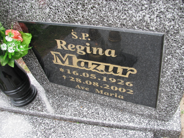 Regina Mazur 1926 Świnoujście - Grobonet - Wyszukiwarka osób pochowanych