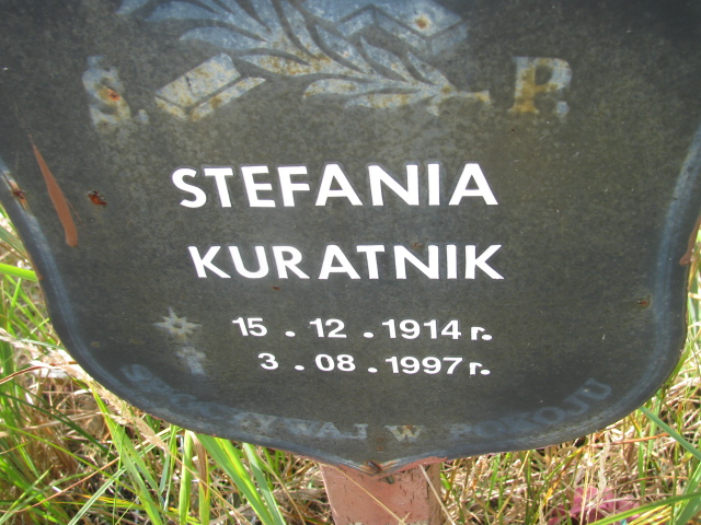 Stefania Kuratnik 1919 Świnoujście - Grobonet - Wyszukiwarka osób pochowanych